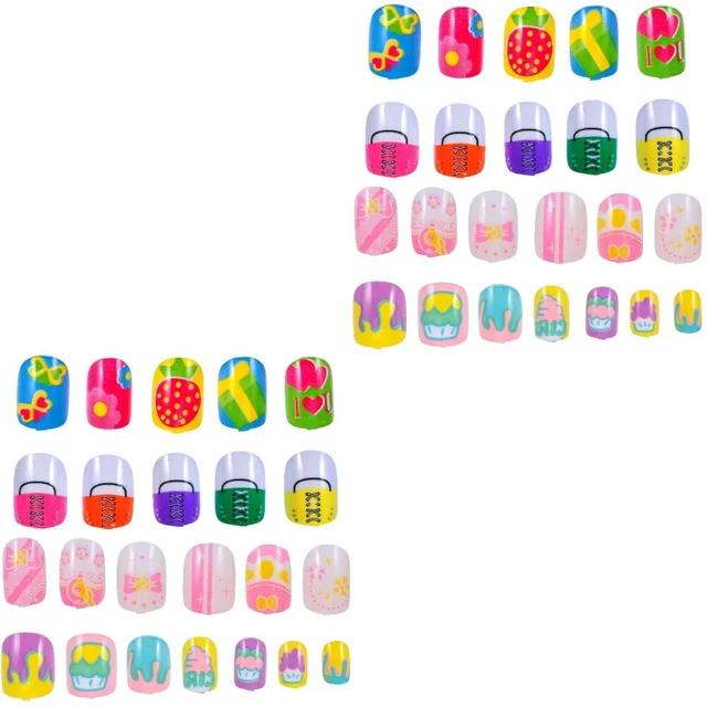 192 piezas Calcomanía de uñas hágalo usted mismo Pegatina de uñas Hágalo usted mismo Puntas de uñas de acrílico