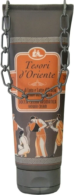 12 x Crema de ducha TESOROS D'ORIENTE flores de loto y leche acacia 250 ml