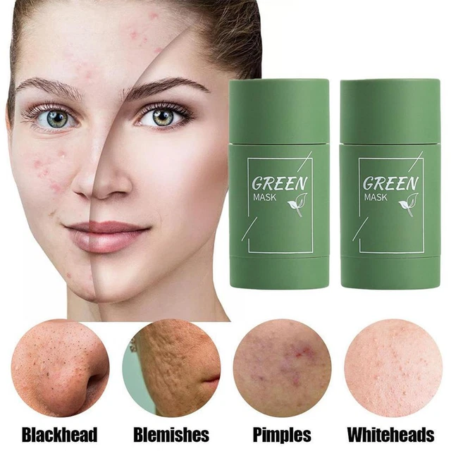 Maschera viso pulizia profonda tè verde controllo olio melanzane rimozione maschera nuovo Y1C8