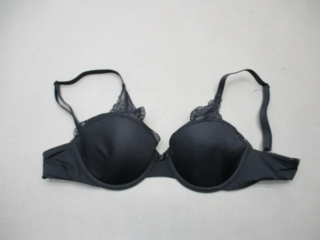 36A Lily of France Black Underwire Extreme Lacy Looks Convertible Demi Bra 5L