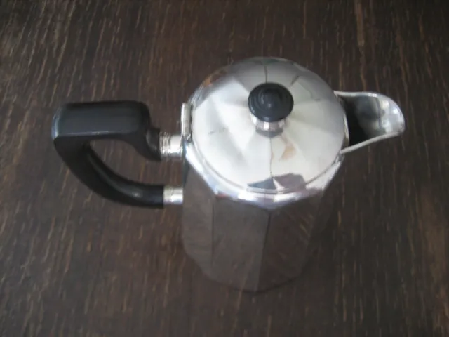 schnuckelige Teekanne Kaffeekanne Silberkanne Hot Water Pot silber pl England 3