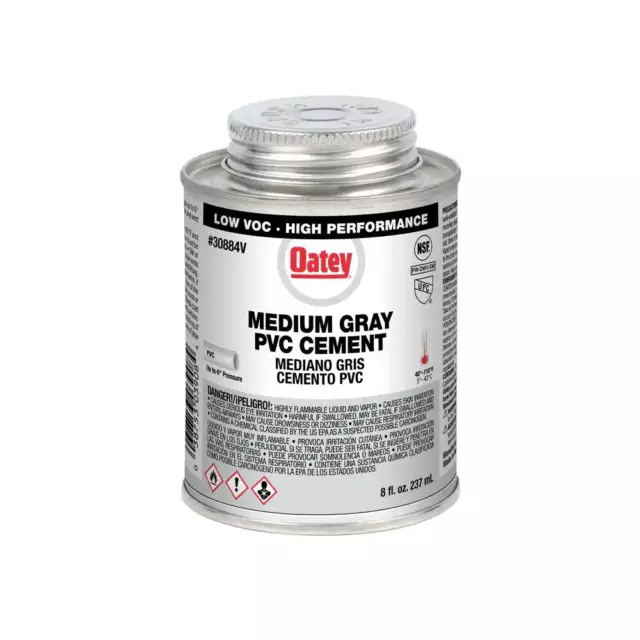 Gray PVC Cement 8 Oz. Medium