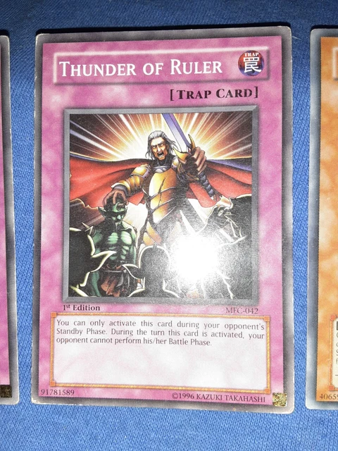 1996 YU-GI-OH ! Thunder of Ruler MFC-042 très joué illimité 1ère ...