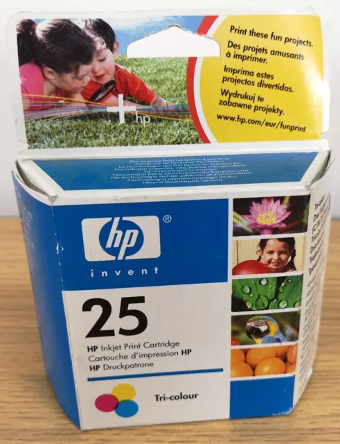 Genuine HP Colour Printer Ink Cartridge, # 25, Expired 2006, Deskjet Desk writer
