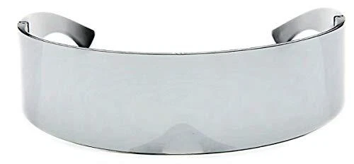 WebDeals - Futuristic Wrap Around Monoblock Cyclops Shield Sunglasses Solid S...