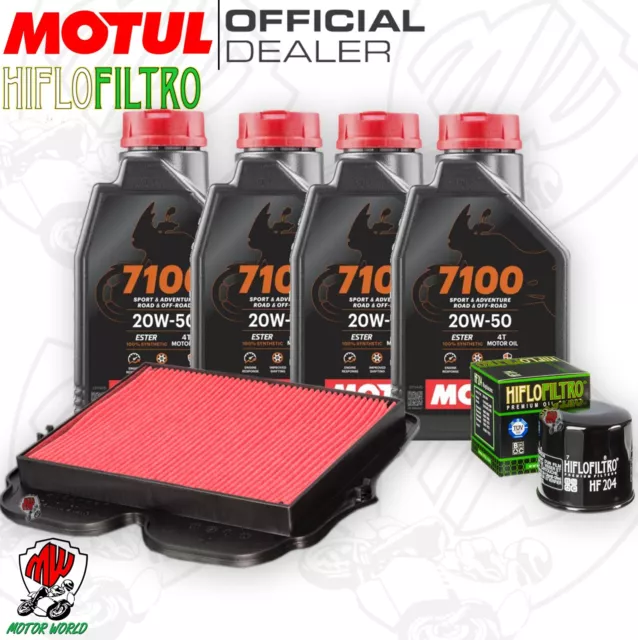 Set Entretien Huile Motul 7100 20W50 + Filtres Honda VFR 1200 F 2016