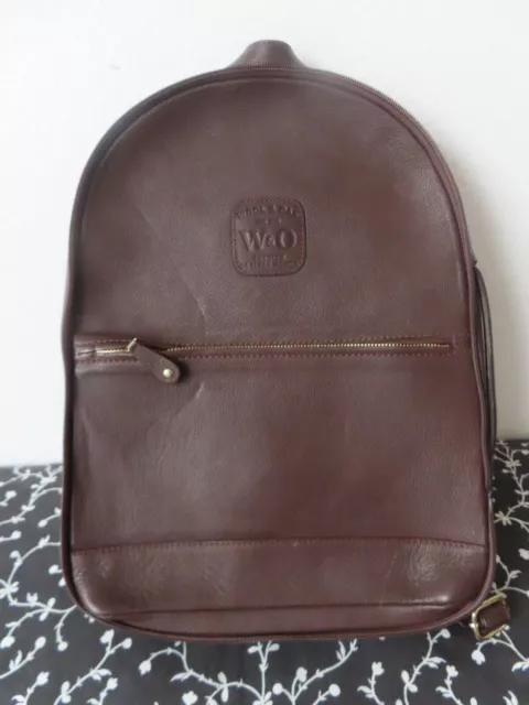 Wool And Oak Weekender Set Backpack Only Italian Leather Rare Brown