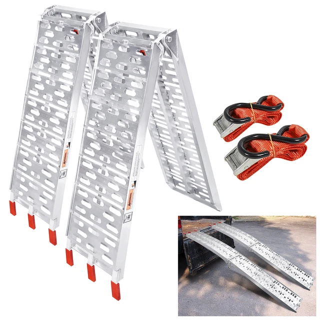 Wiltec Auffahrrampen 2x274cm - Aluminium Verladerampen Für Quad & Motorrad Bis 680kg