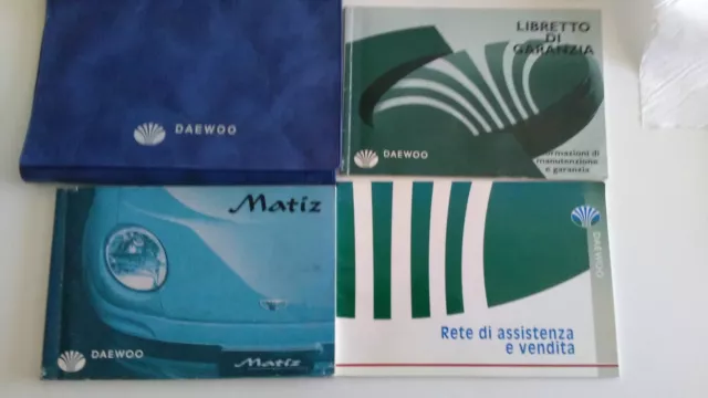 Libretto Tagliandi Istruzioni Manutenzione Service Book Daewoo Matiz Chevrolet