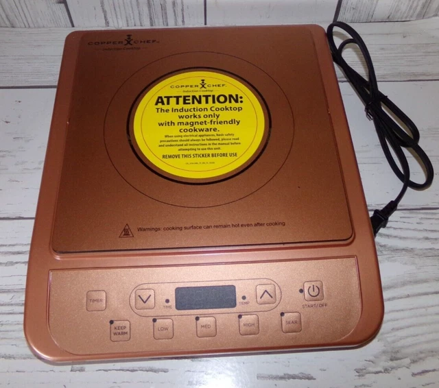 COPPER CHEF INDUCTION Cooktop Portable Countertop Cooker 1300W Kc16067
