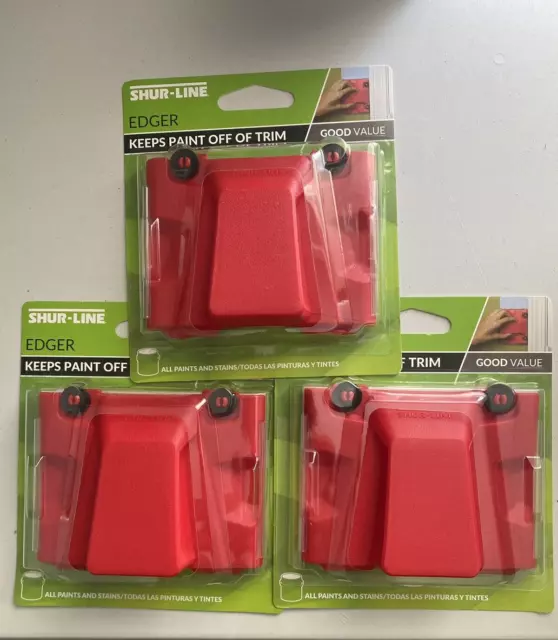 Lot of Three Shur Line 100 3.5" X 4.75" Plastic Paint Edgers