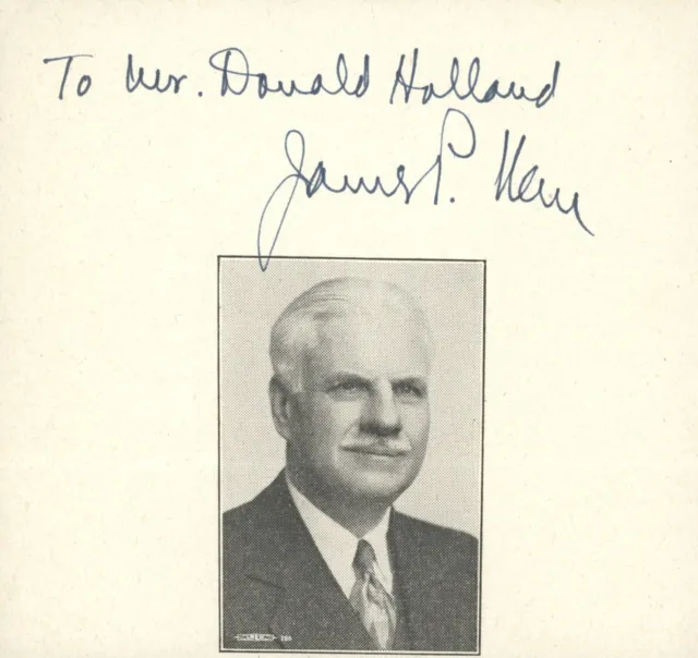 Senator James P. Kem Signed Photo