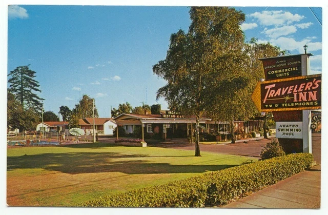 Salem OR Travelers Inn Motel 3230 Portland RD. Postcard Oregon