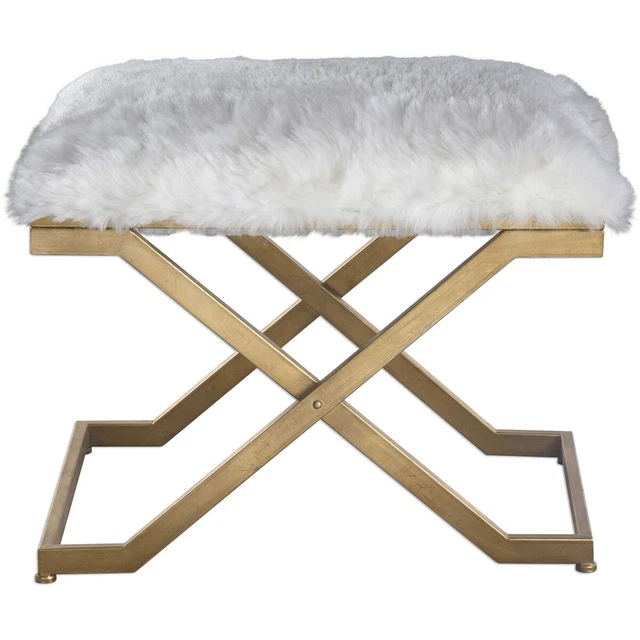 Uttermost 23278 Farran Fur Small Bench
