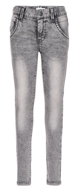 Ragazza Jeans Stretch Pantaloni Elasticizzati Lungo di Tessuto Bambini Bw
