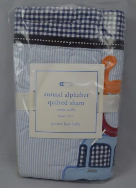 Pottery Barn Kids Animal Alphabet Quilted Sham Small #H325