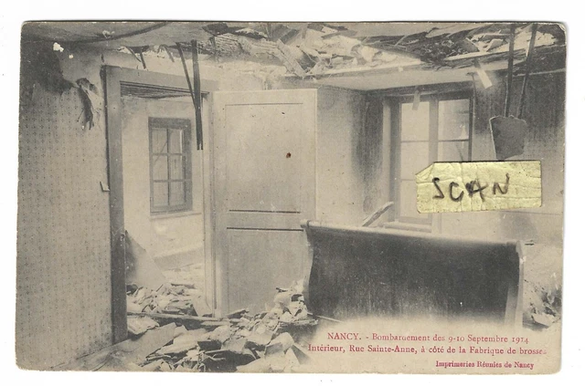 Nancy : bombardement des 9-10 septembre 1914, rue Sainte-Anne