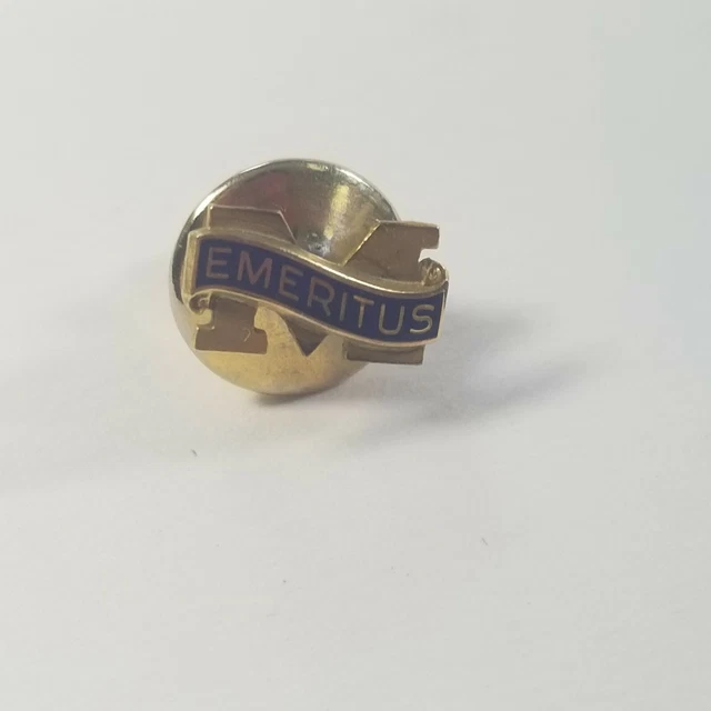 Vintage University of Michigan M Emeritus Gold Filled Hat Lapel Pin Wolverines