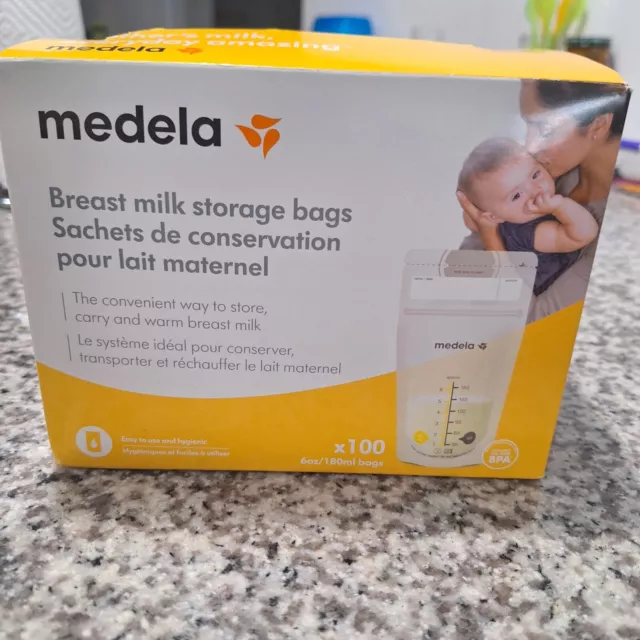 Medela Breast Milk Storage Bags, 100 Count, Ready to Use Breastmilk Bags for Bre