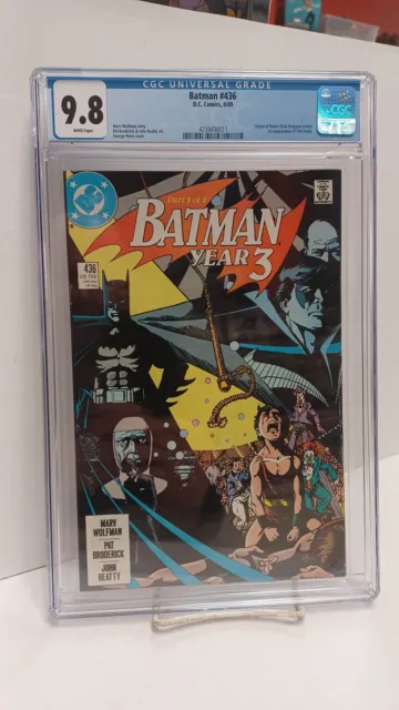 BATMAN #436 (DC Comics, 1989) CGC Graded 9.8 ~ TIMOTHY DRAKE ROBIN ~ White Pages