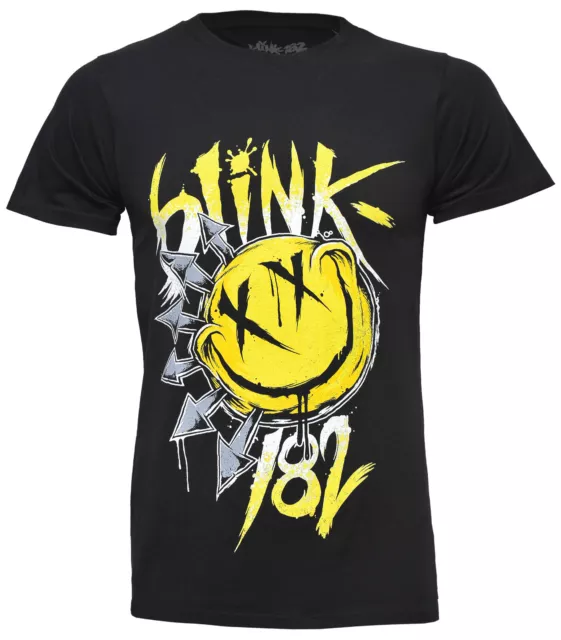 Blink-182 Big Smile T Shirt Official Rock Band Logo Merch Tee New Black