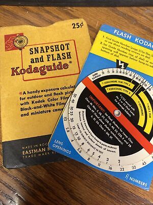 Vintage Kodak Snapshot KODAGUIDE exposition Calculatrice avec enveloppe!!! 