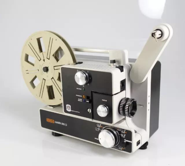 Eumig Mark 610 D Normal 8 Und Super 8 Filmprojektor Neue Lampe Neuer Riemen !!