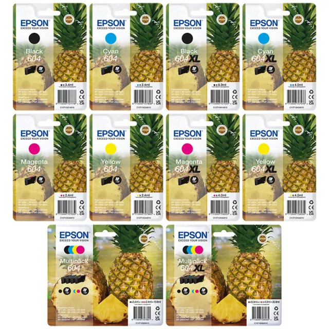 CARTOUCHE EPSON 604XL Ananas Compatible Multipack x 4 C13T09R64010  C13T09Q14010 EUR 26,99 - PicClick FR