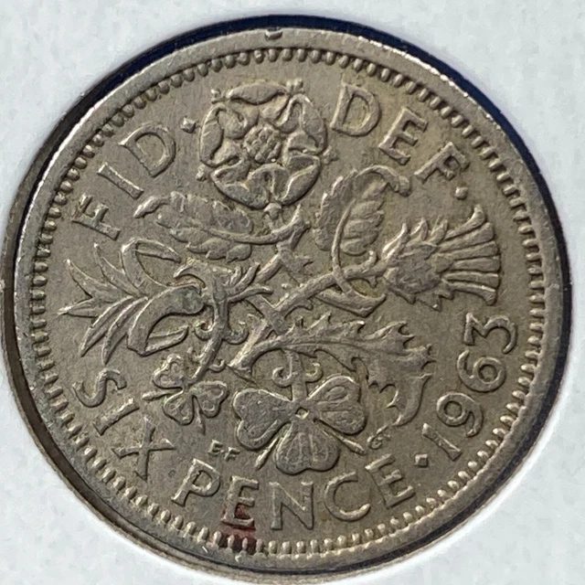 1963 Great Britain Six Pence, Elizabeth II, KM# 903 (70044)