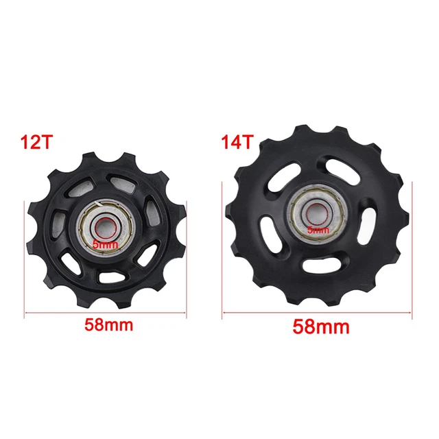 BBB Cycling - Poulies De Dérailleur En Céramique 12T/14T - Compatible SRAM 12 Vitesses - Roulement Céramique Faible Friction