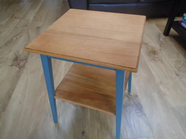 Two tier side table. Upcycled. c 1950's.