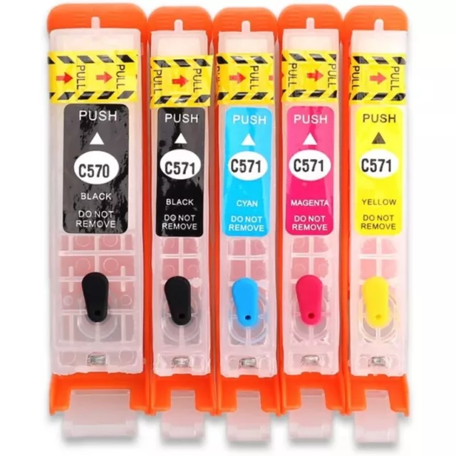 5 Cartouches Rechargeables pour Canon PGI-570 / CLI-571