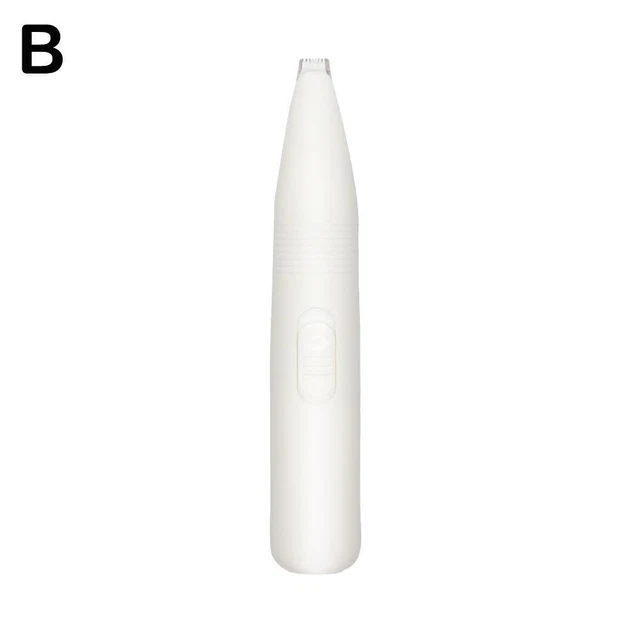 White Electric Pet Hair Trimmer Dog Cat Feet Paw Shaver Cordless Grooming Kit O3