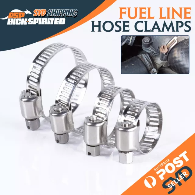 Reliable Hose Clamps Clip Stainless Steel For Auto Fuel Line Pipe Tube Plumbing