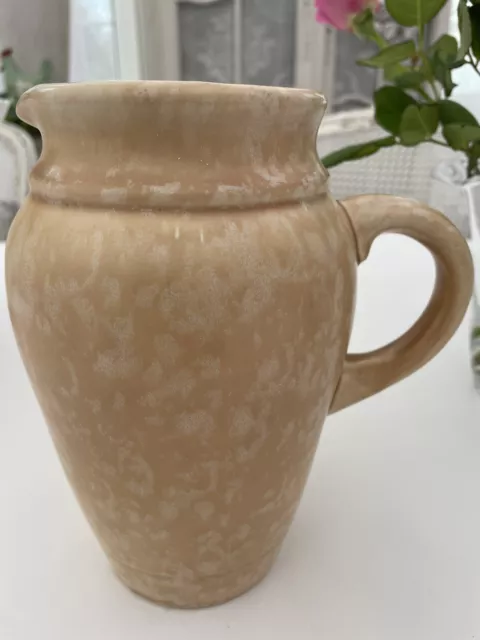 Vintage Kensington Ware Stoneware Pottery Jug Vase Ivory White Art Deco 1930s
