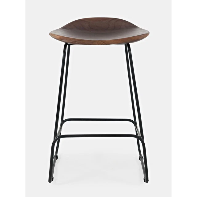 Nature's Edge Solid Acacia Counter Height Backless Stool (Set of 3), Slate
