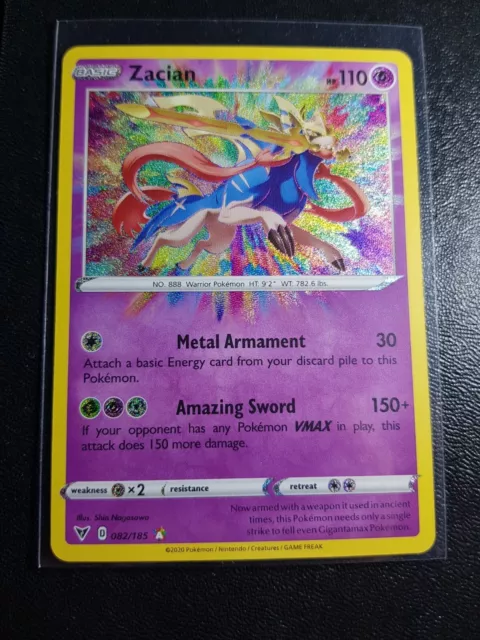 Zacian - 082/185 - Vivid Voltage - Amazing Rare Pokemon Card NM