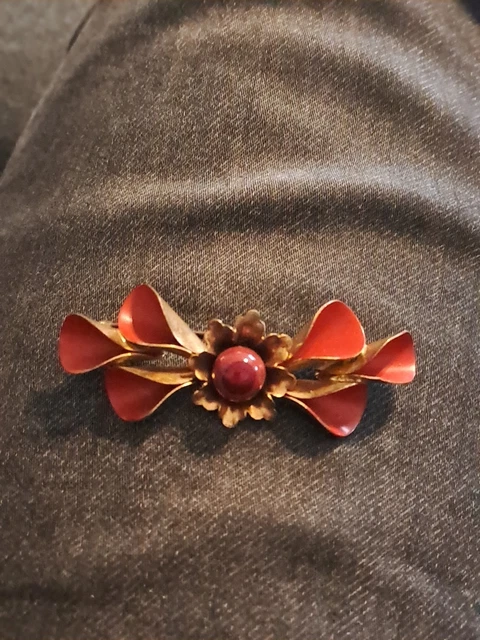 Broche-pendentif Art Déco En Argent 800 Et émail De Limoges – Signée Sazerat, Années 1930, 12 G