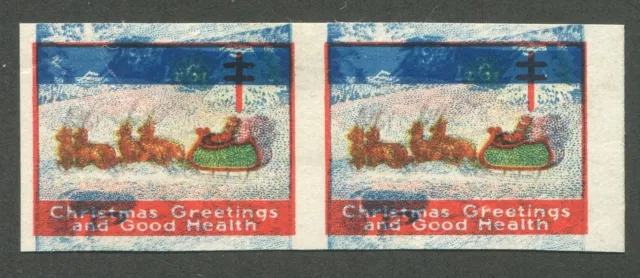 Canada National Christmas Seal #1 Mint Imperf Pair Production Variety