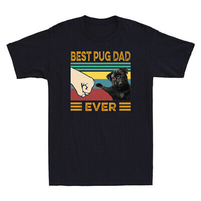 BEST Pug Papà Mai Divertente Nero Carlino Cane amanti Bump Fit Vintage men's T-shirt