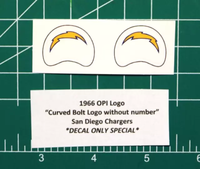 1966 San Diego Chargers OPI Alt Football Gumball Helmets *DIECUT DECALS ONLY*