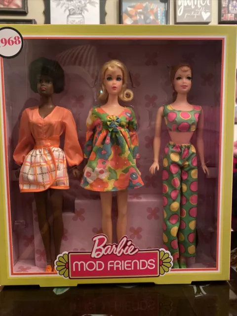 Barbie Mod Friends 1968 Gold Label Repro Gift Set Christie Marlo Stacey LE  NRFB