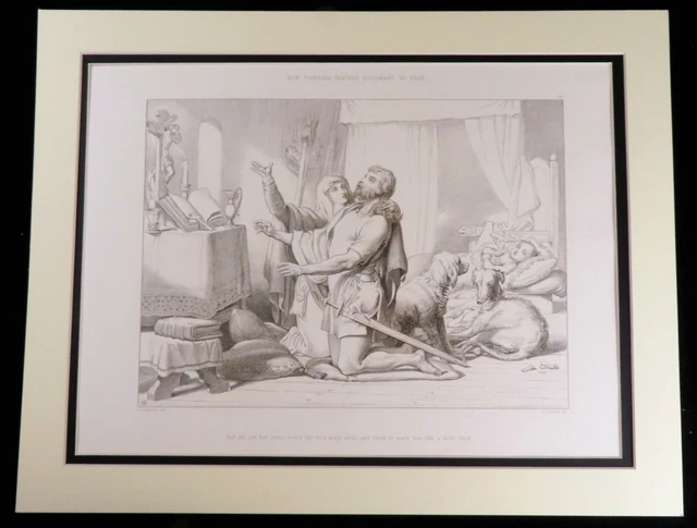 Anglo Saxon History Heros Myths Legends Hereward the Wake Antique Print 1880