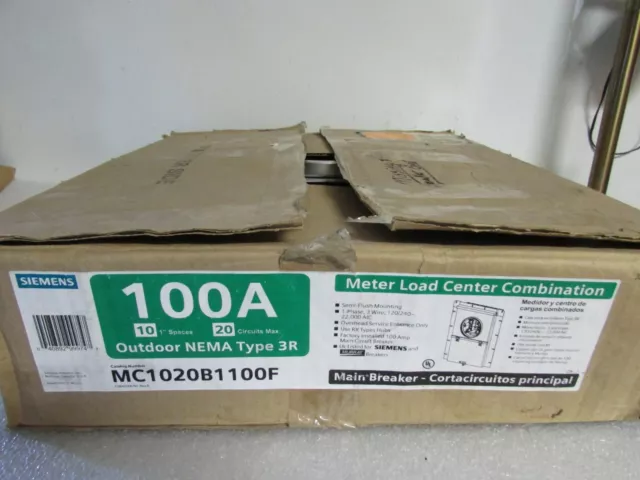 Siemens Combination Meter Load Center 100A-Model MC1020B1100F