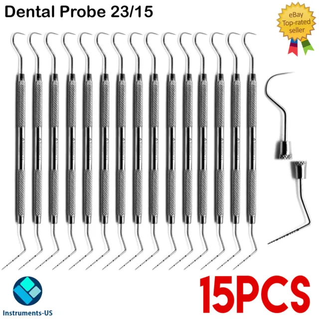 Dental Perio Explorer 23 Probe UNC 15 Color Marking Diagnostic Double Ended Tool