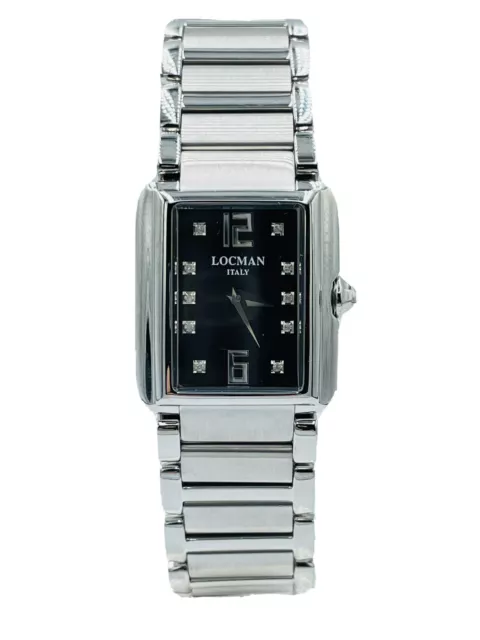 Orologio Locman Giannutri Diamanti 25x36mm 670KD/680 Acciaio Scontatissimo Nuovo