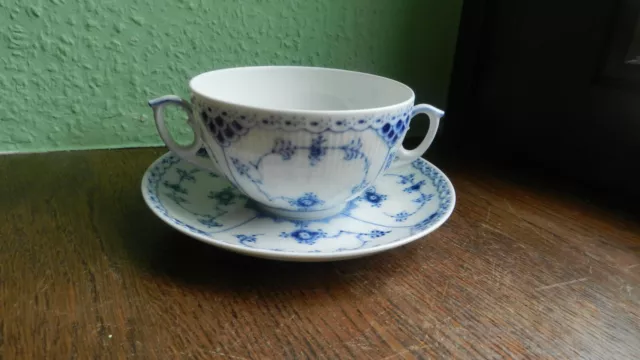 Royal Copenhagen musselmalet Suppentasse und Untertasse  (8)