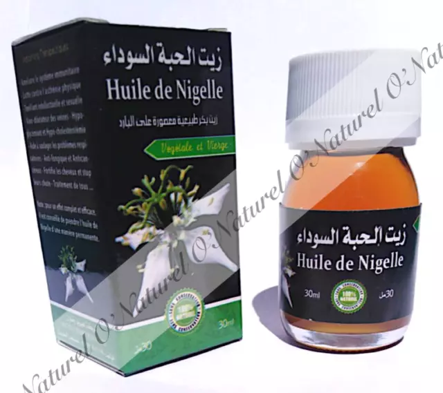 Huile de Nigelle 100% Pure & Naturelle 30ml Black Seed Oil, Aceite Comino Negro