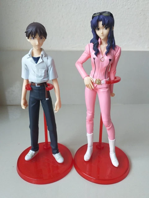 Anime Evangelion Misato Katsuragi Shinji Ikari Figure Model Portraits Bandai