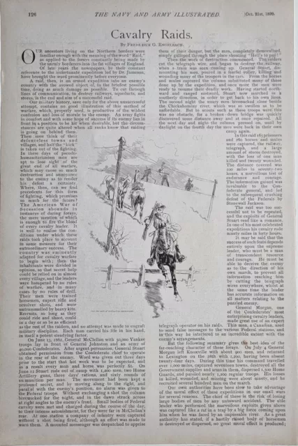 1899 Boer War Era Print Article Cavalry Raids